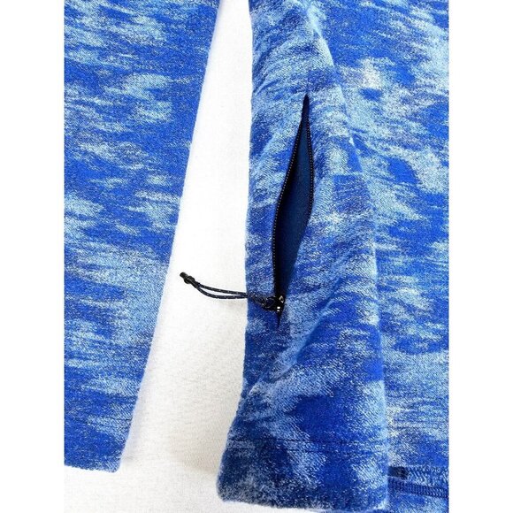 Lululemon Size Medium Mens Blue Camo Surge Warm 1/2 Zip Pocket Thumb Slot Nwt - Picture 10 of 13